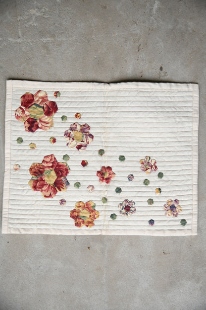 Handmade Floral Appliqu� Quilted Mat