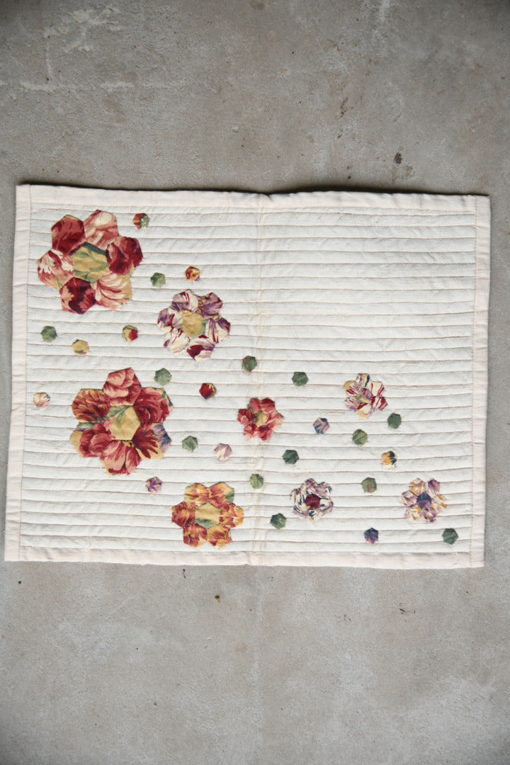 Handmade Floral Appliqu� Quilted Mat