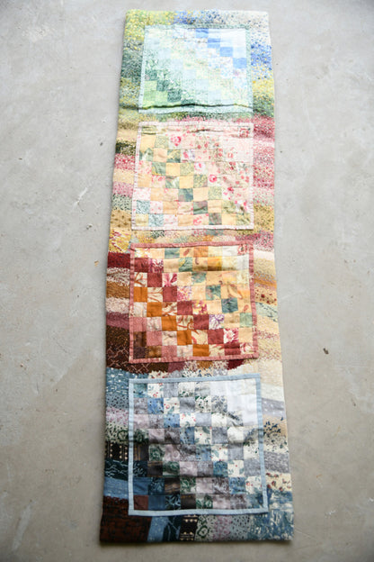 Handmade Patchwork Table Runner / Textile Wall Hanging