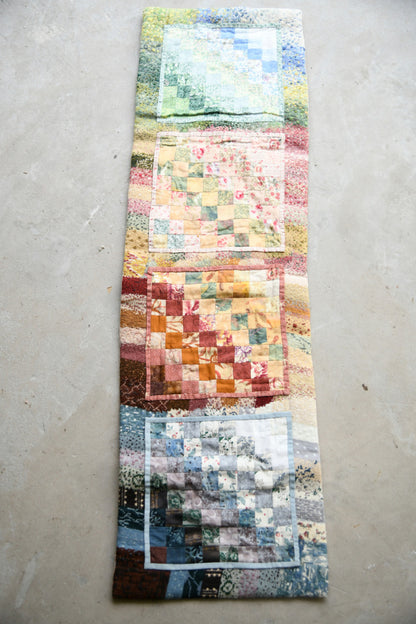 Handmade Patchwork Table Runner / Textile Wall Hanging