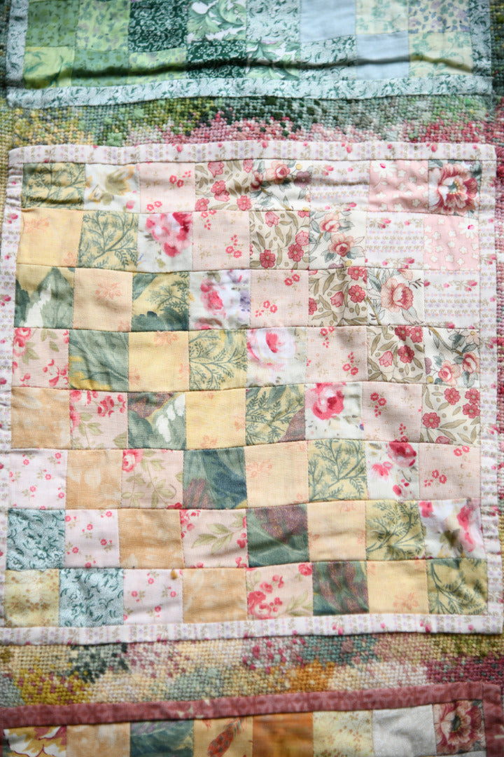 Handmade Patchwork Table Runner / Textile Wall Hanging