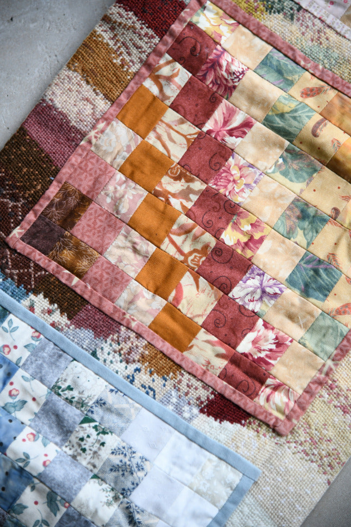Handmade Patchwork Table Runner / Textile Wall Hanging