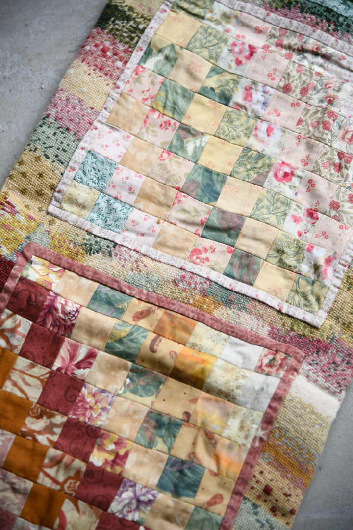 Handmade Patchwork Table Runner / Textile Wall Hanging