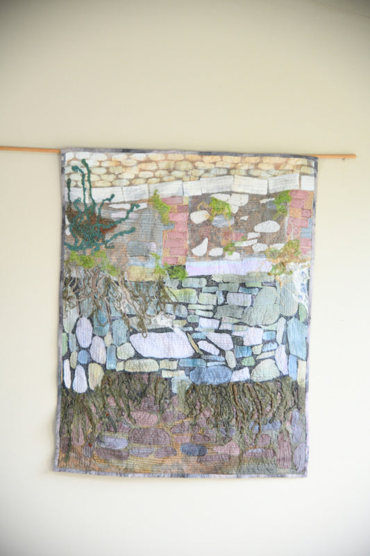 Contemporary Textile Art Quilt - Estuary Wall