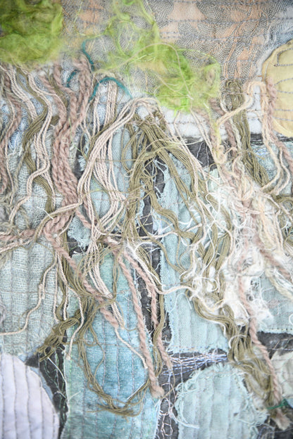 Contemporary Textile Art Quilt - Estuary Wall