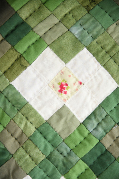 Handmade Diamond Patchwork Quilt