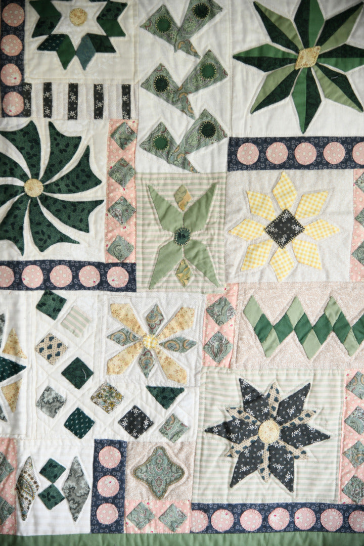 Handmade Sampler Patchwork Quilt