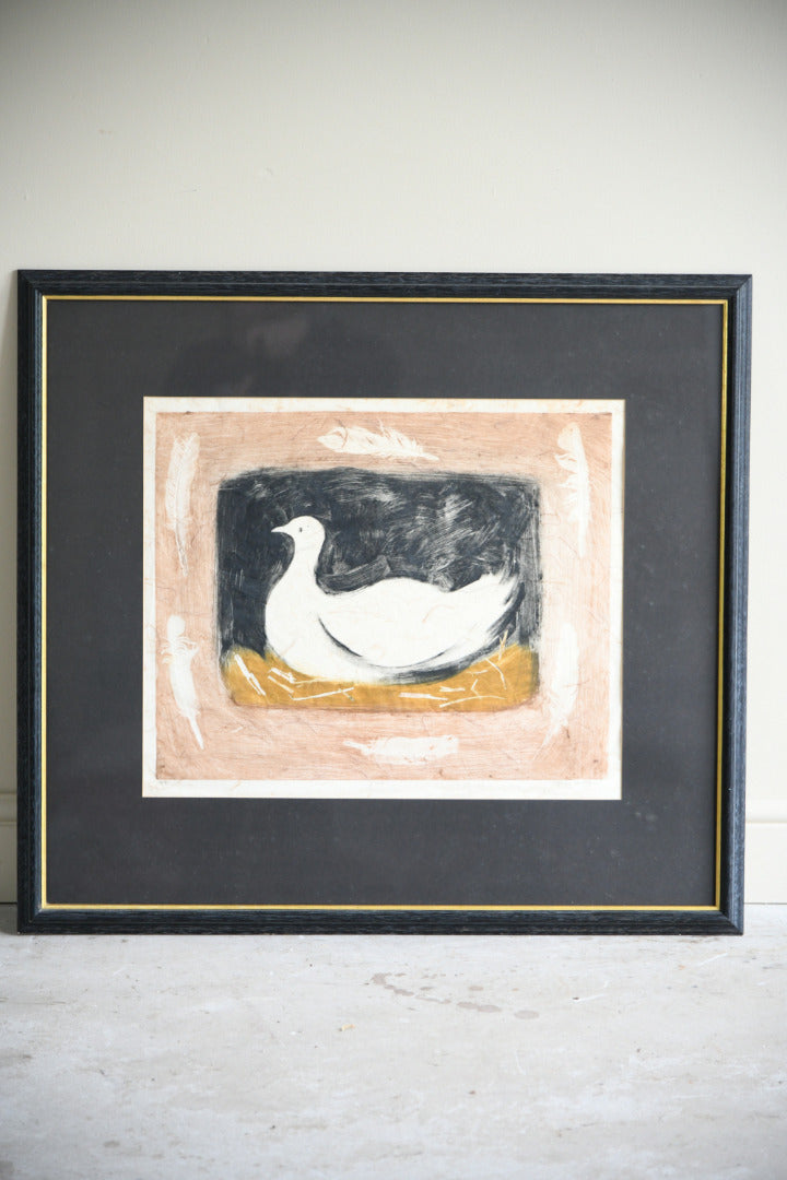 Judy Willoughby Framed Limited Edition Print White Duck