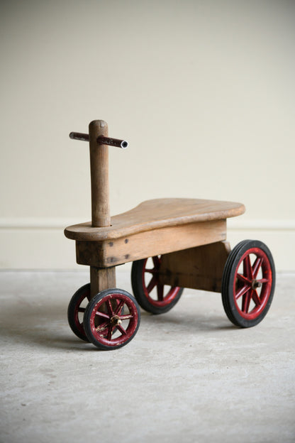 Vintage Wooden Childs Ride On Toy