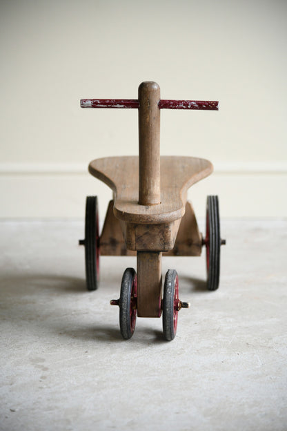 Vintage Wooden Childs Ride On Toy