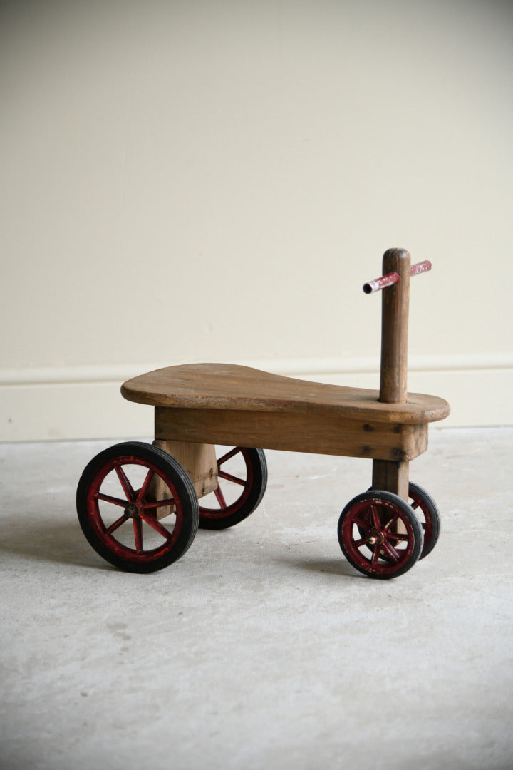 Vintage Wooden Childs Ride On Toy