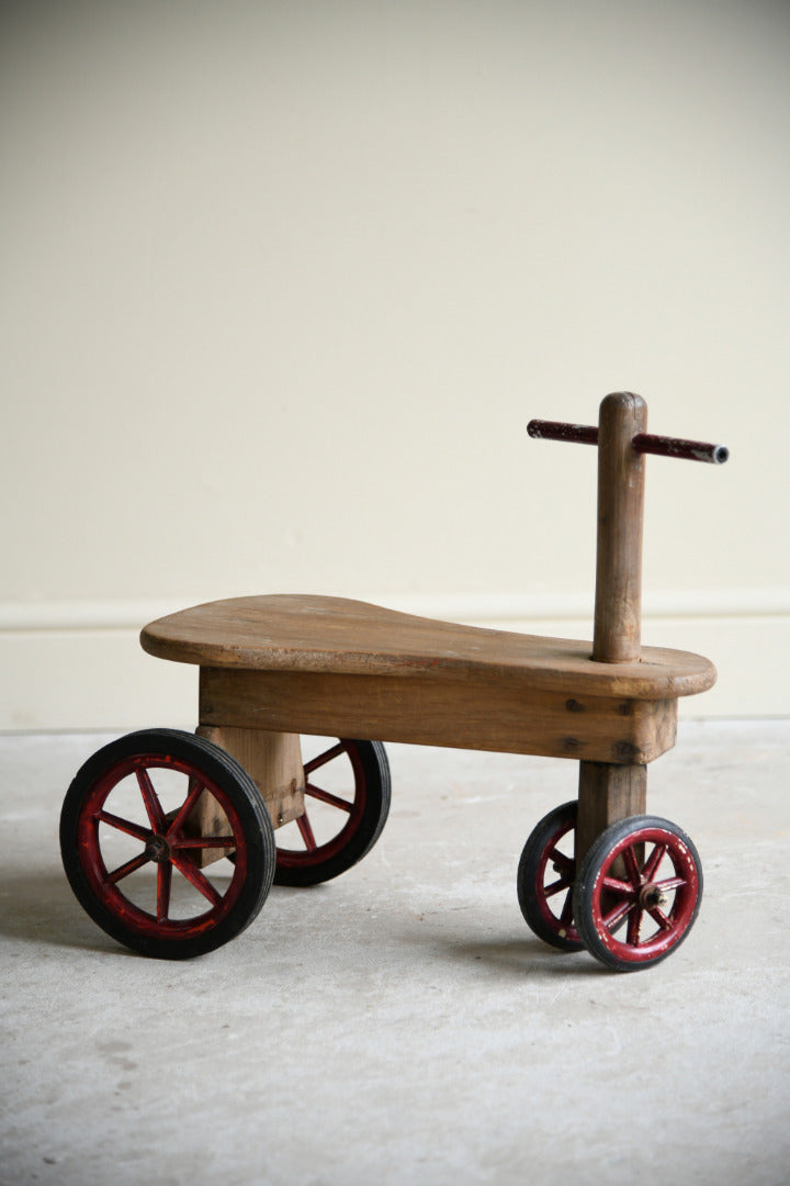 Vintage Wooden Childs Ride On Toy