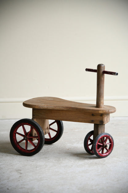 Vintage Wooden Childs Ride On Toy