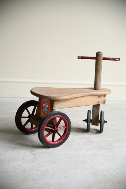 Vintage Wooden Childs Ride On Toy