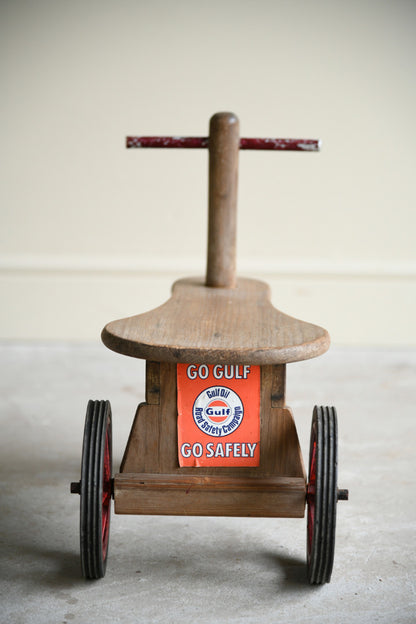 Vintage Wooden Childs Ride On Toy