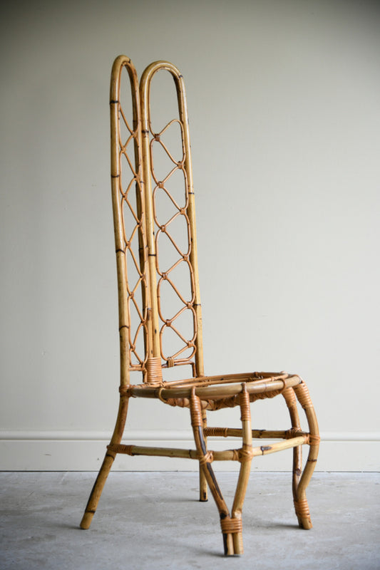 Single Vintage Cane Bedroom Chair