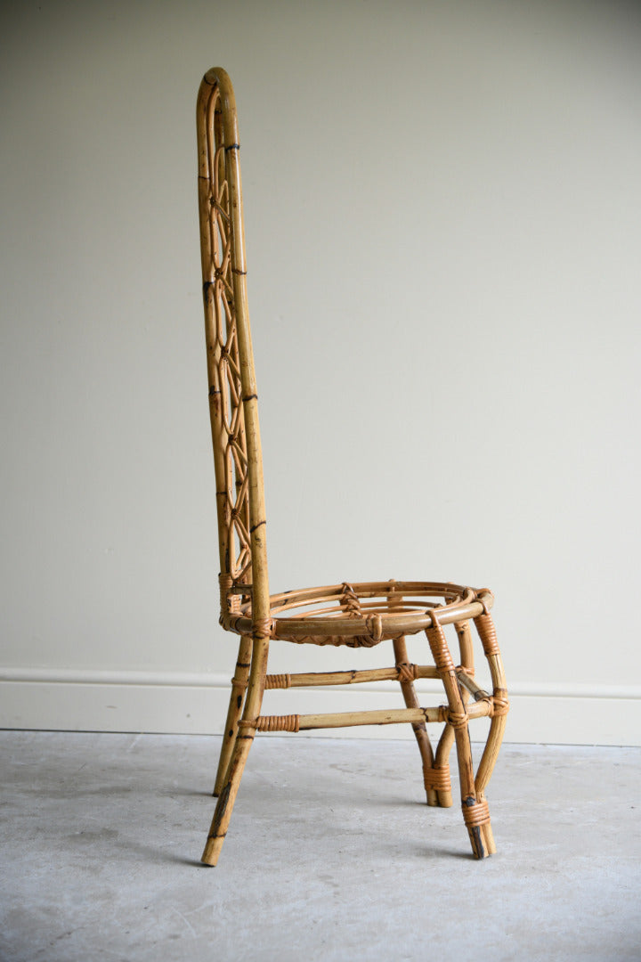Single Vintage Cane Bedroom Chair