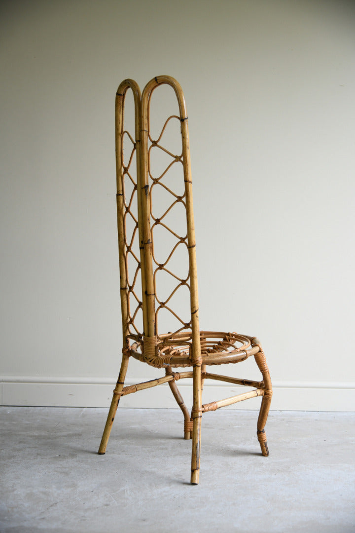Single Vintage Cane Bedroom Chair