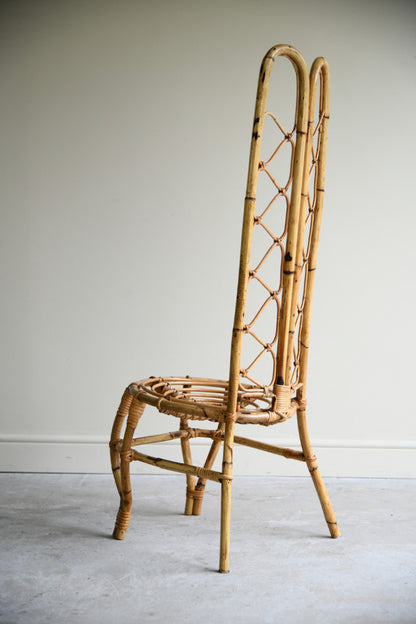 Single Vintage Cane Bedroom Chair