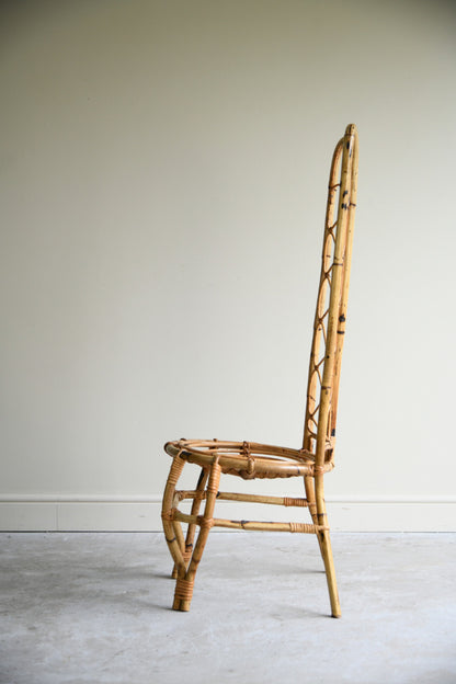 Single Vintage Cane Bedroom Chair
