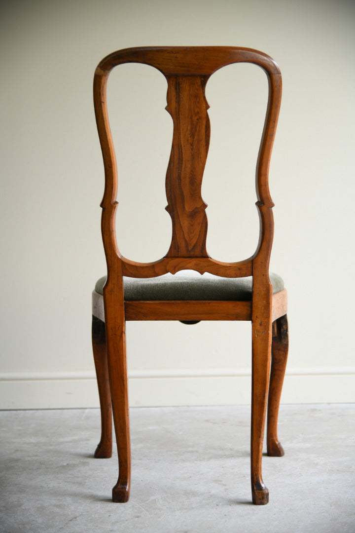 Antique Dutch Marquetry Inlaid Walnut Side Chair