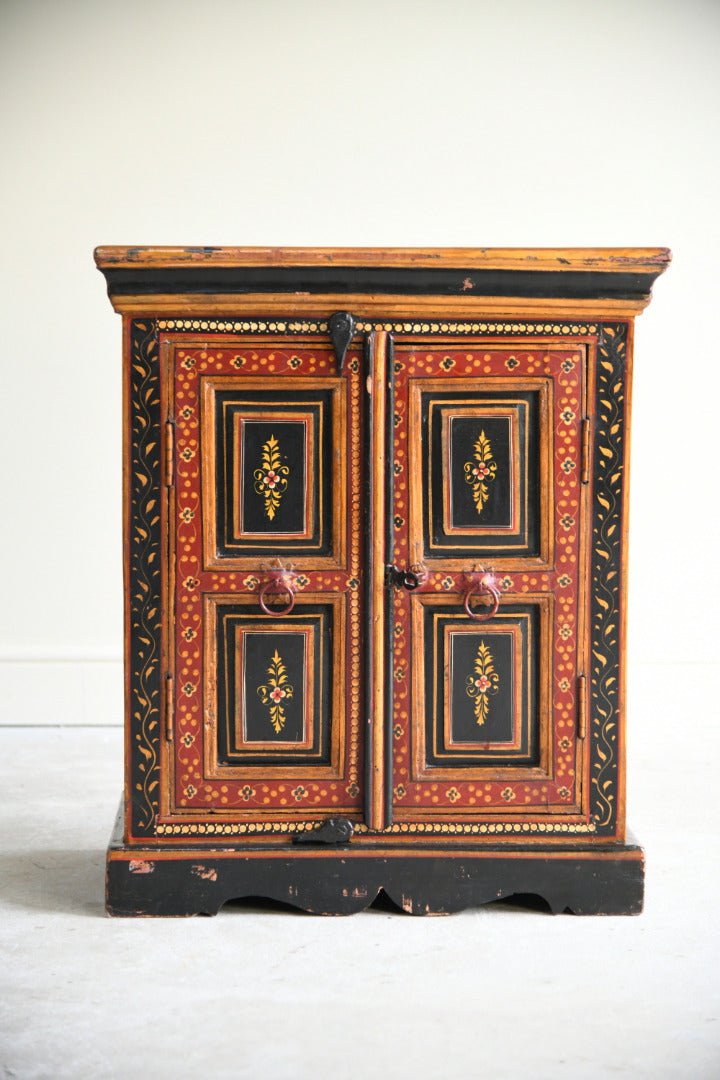 Decorative Hand Painted Folk Art Cabinet