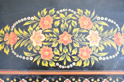 Decorative Hand Painted Folk Art Cabinet