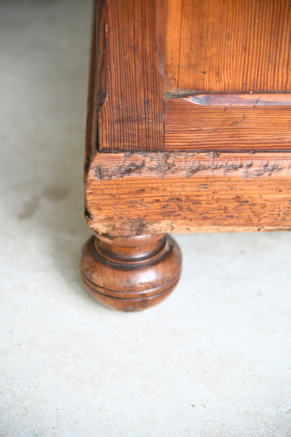 Antique Pitch Pine Chest Of Drawers