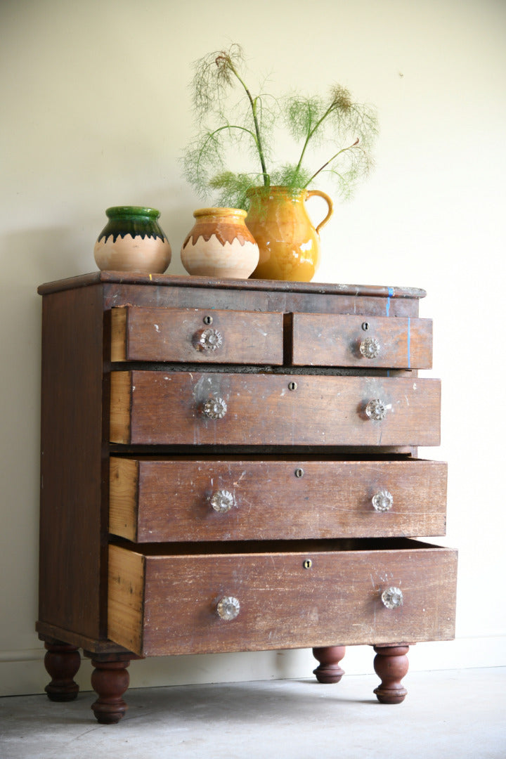 Antique Victorian Pine Chest of Drawers