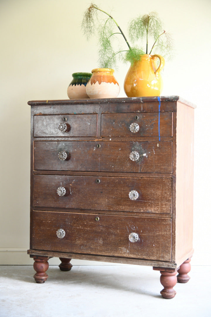 Antique Victorian Pine Chest of Drawers
