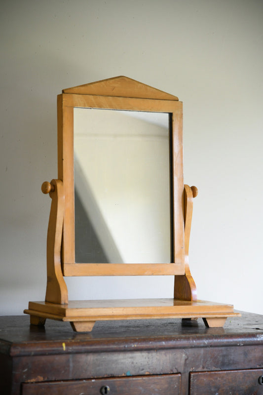 Antique Victorian Painted Pine Dressing Table Mirror