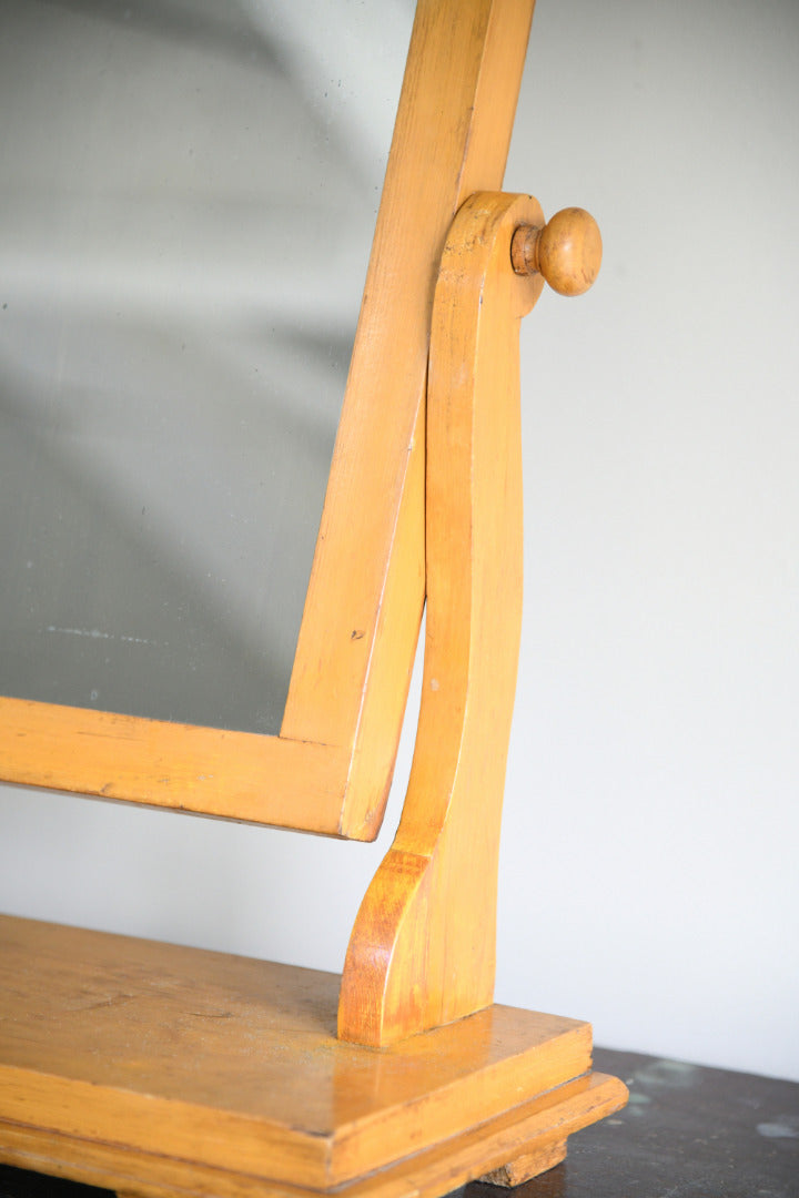 Antique Victorian Painted Pine Dressing Table Mirror