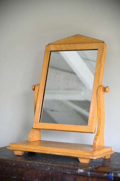 Antique Victorian Painted Pine Dressing Table Mirror