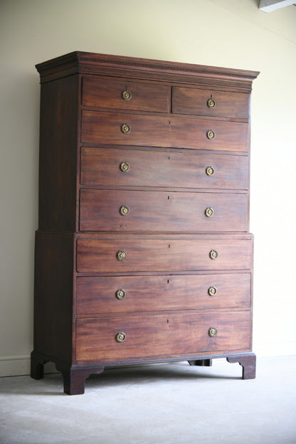 Georgian Mahogany Chest on Chest