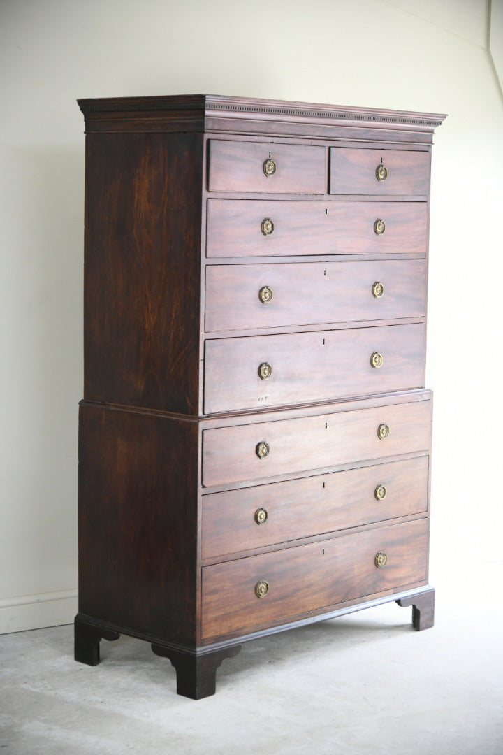 Georgian Mahogany Chest on Chest