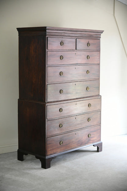 Georgian Mahogany Chest on Chest