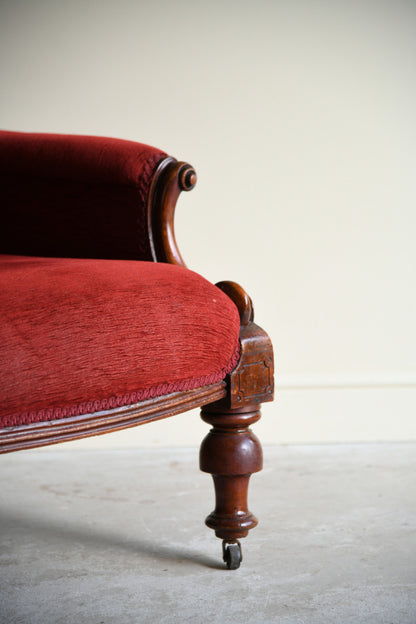 Victorian Button Back Mahogany Armchair