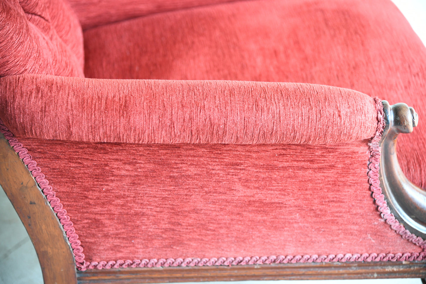 Victorian Button Back Mahogany Armchair