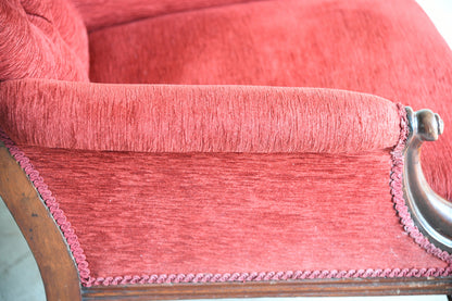 Victorian Button Back Mahogany Armchair