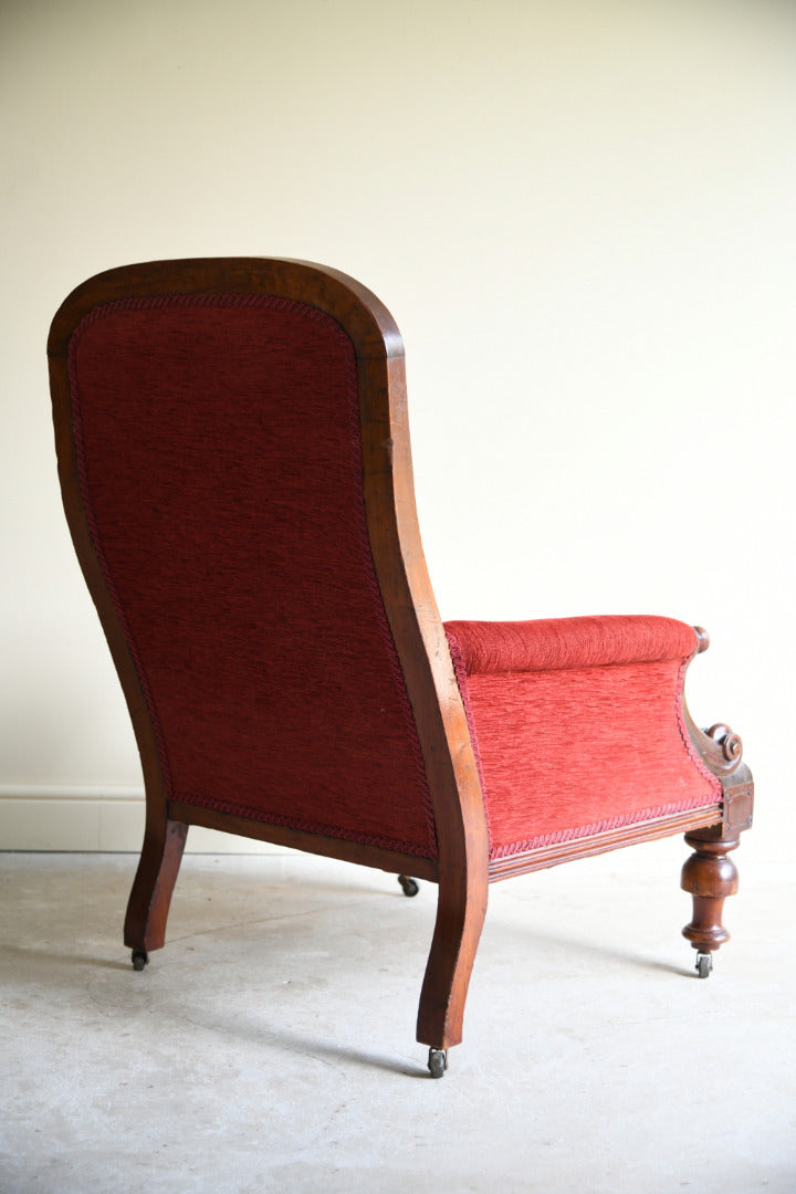 Victorian Button Back Mahogany Armchair