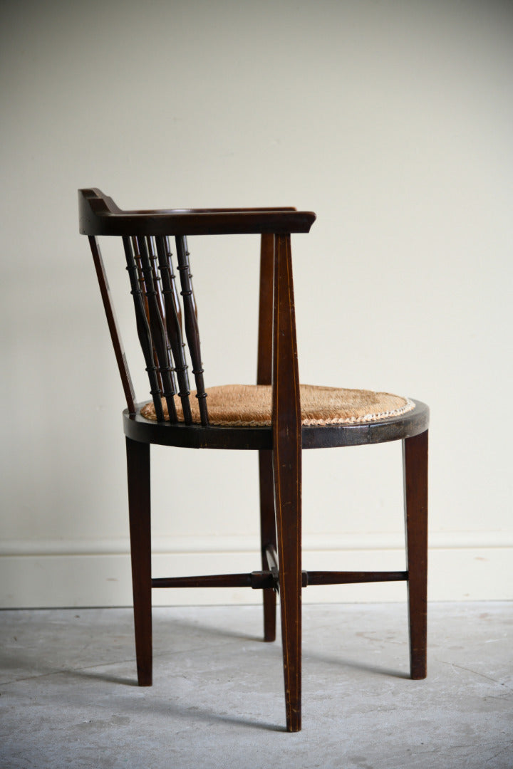 Edwardian Inlaid Mahogany Corner Chair