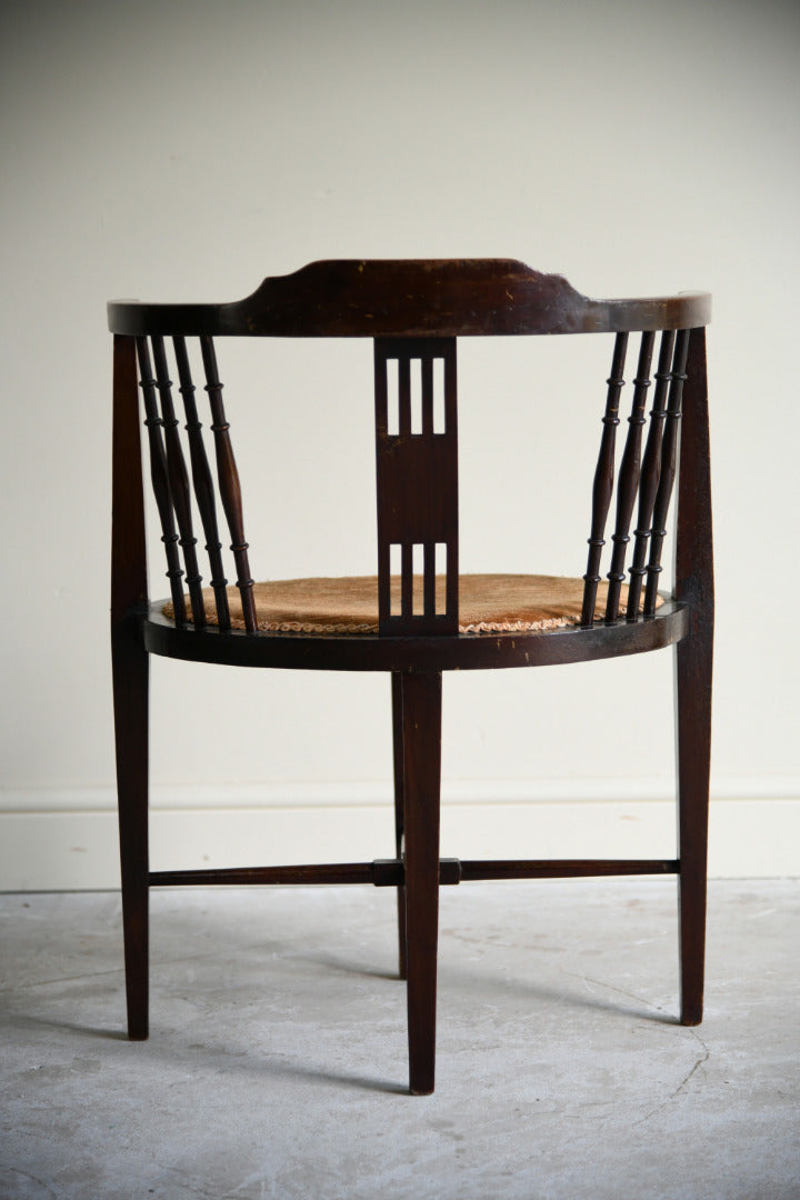 Edwardian Inlaid Mahogany Corner Chair