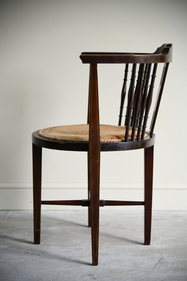 Edwardian Inlaid Mahogany Corner Chair