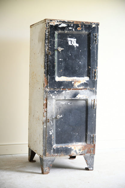 Original Mid 20th Century Industrial Double Locker