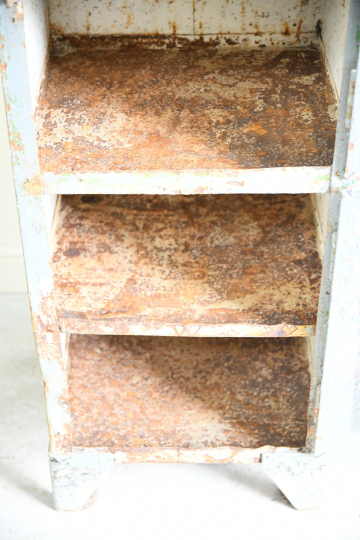 Vintage Industrial Triple Locker Cabinet