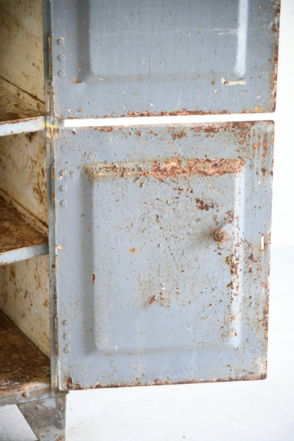 Vintage Industrial Steel Double Locker