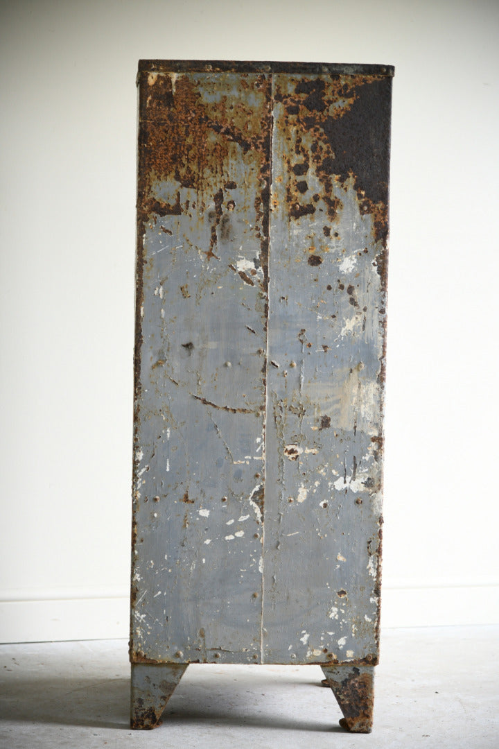 Vintage Industrial Steel Double Locker