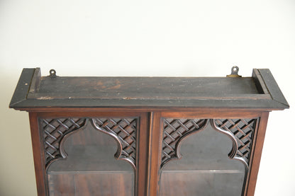 Edwardian Mahogany Glazed Wall Cabinet