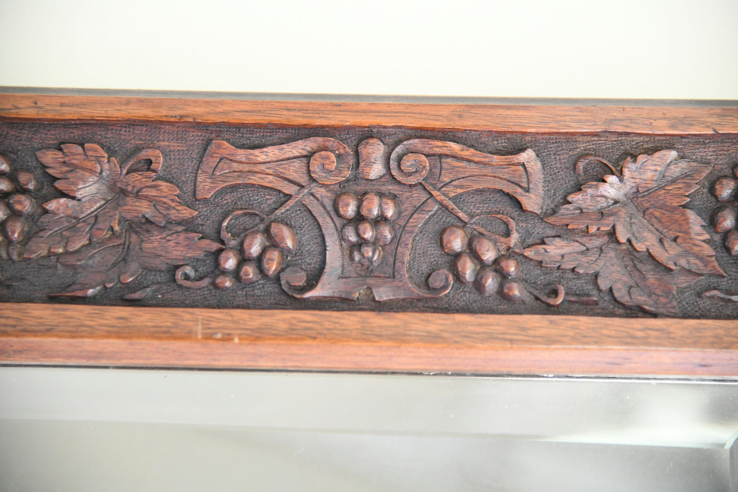 Arts & Crafts Carved Oak Wall Mirror