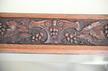 Arts & Crafts Carved Oak Wall Mirror